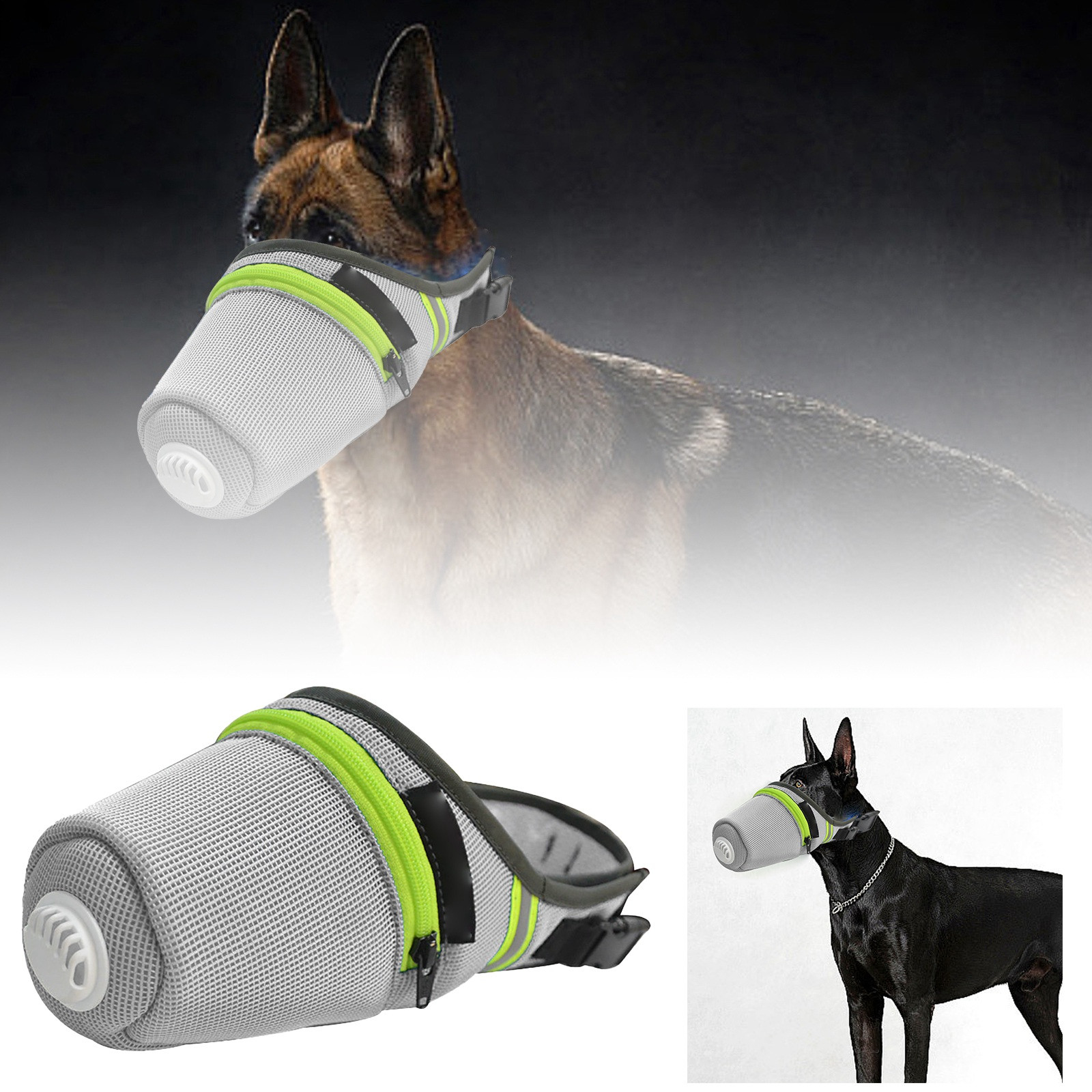thumbnail image 2 of Respirador Reutilizable Y Transpirable Con Ajuste Regulable Para Perros Grandes Y Pequeños. Filtra El Aire., 2 of 2